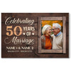 Personalized 50th Anniversary Canvas - Golden Wedding Gift with Custom Photo Wall Art