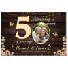 Personalized 50th Anniversary Canvas - Custom Photo Couple Wall Art