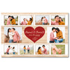 Personalized Couple Canvas - Custom Photo & Names, Romantic Anniversary Gift