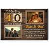 Personalized 40th Wedding Anniversary Canvas - Custom Wall Art Celebrating 40 Years of Marriage