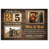 Personalized 35th Wedding Anniversary Canvas - Custom Wall Art Celebrating 35 Years of Marriage