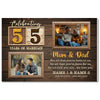 Personalized 55th Wedding Anniversary Canvas - Custom Wall Art Celebrating 55 Years of Marriage