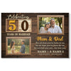 Personalized 50th Wedding Anniversary Canvas - Custom Wall Art Celebrating 50 Years of Marriage