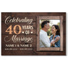 Personalized 40th Anniversary Canvas - Wedding Gift with Custom Photo Wall Art