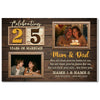 Personalized 25th Wedding Anniversary Canvas - Custom Wall Art Celebrating 25 Years of Marriage