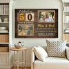 Personalized 50th Wedding Anniversary Canvas - Custom Wall Art Celebrating 50 Years of Marriage