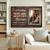 Personalized 25th Anniversary Canvas - Wedding Gift with Custom Photo Wall Art
