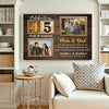 Personalized 45th Wedding Anniversary Canvas - Custom Wall Art Celebrating 45 Years of Marriage