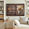 Personalized 45th Anniversary Canvas - Wedding Gift with Custom Photo Wall Art