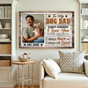 Custom Photo Dog Dad Canvas - Personalized Wall Art Decor