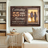 Personalized 55th Anniversary Canvas - Wedding Gift with Custom Photo Wall Art
