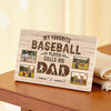 My Favorite Baseball Player Calls Me Dad - Custom Photo Canvas Gift
