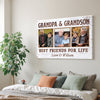 Grandpa And Grandson Best Friends For Life, Personalized Custom Photo Canvas Print Wall Art, Father's Day Gift for Grandpa from Grandson