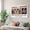 Grandad And Grandson Best Friends For Life, Personalized Custom Photo Canvas Print Wall Art, Father's Day Gift for Grandad from Grandson