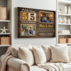 Personalized 55th Wedding Anniversary Canvas - Custom Wall Art Celebrating 55 Years of Marriage