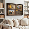 Personalized 45th Wedding Anniversary Canvas - Custom Wall Art Celebrating 45 Years of Marriage