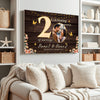Personalized 20th Anniversary Canvas - Custom Photo Couple Wall Art