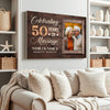 Personalized 50th Anniversary Canvas - Golden Wedding Gift with Custom Photo Wall Art