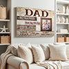 Custom Photo Canvas Print - Personalized Father's Day Gift for Dad from Kids & Family