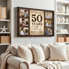 Personalized 50th Anniversary Canvas - Celebrating 50 Years Of Marriage Custom Photo Wall Art