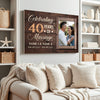 Personalized 40th Anniversary Canvas - Wedding Gift with Custom Photo Wall Art