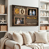 Personalized 60th Wedding Anniversary Canvas - Custom Wall Art Celebrating 60 Years of Marriage