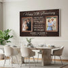 50th Wedding Anniversary Personalized Canvas - Custom Photo Wall Art Celebrating 50 Years of Love