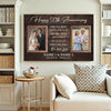 50th Wedding Anniversary Personalized Canvas - Custom Photo Wall Art Celebrating 50 Years of Love