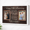 50th Wedding Anniversary Personalized Canvas - Custom Photo Wall Art Celebrating 50 Years of Love - White Frame / 12x9