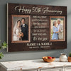 50th Wedding Anniversary Personalized Canvas - Custom Photo Wall Art Celebrating 50 Years of Love