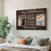 50th Wedding Anniversary Personalized Canvas - Custom Photo Wall Art Celebrating 50 Years of Love