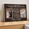 50th Wedding Anniversary Personalized Canvas - Custom Photo Wall Art Celebrating 50 Years of Love