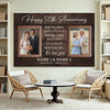 50th Wedding Anniversary Personalized Canvas - Custom Photo Wall Art Celebrating 50 Years of Love