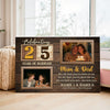 Personalized 25th Wedding Anniversary Canvas - Custom Wall Art Celebrating 25 Years of Marriage