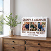 Grampy And Grandson Best Friends For Life, Personalized Custom Photo Canvas Print Wall Art, Father's Day Gift for Grampy from Grandson