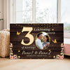 Personalized 30th Anniversary Canvas - Custom Photo Couple Wall Art