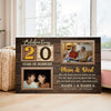 Personalized 20th Wedding Anniversary Canvas - Custom Wall Art Celebrating 20 Years of Marriage