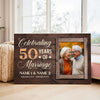 Personalized 50th Anniversary Canvas - Golden Wedding Gift with Custom Photo Wall Art