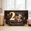 Personalized 20th Anniversary Canvas - Custom Photo Couple Wall Art