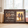 Personalized 55th Anniversary Canvas - Wedding Gift with Custom Photo Wall Art