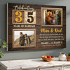 Personalized 35th Wedding Anniversary Canvas - Custom Wall Art Celebrating 35 Years of Marriage