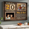 Personalized 20th Wedding Anniversary Canvas - Custom Wall Art Celebrating 20 Years of Marriage