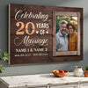 Personalized 20th Anniversary Canvas - Wedding Gift with Custom Photo Wall Art