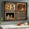 Personalized 25th Wedding Anniversary Canvas - Custom Wall Art Celebrating 25 Years of Marriage