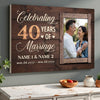 Personalized 40th Anniversary Canvas - Wedding Gift with Custom Photo Wall Art