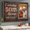 Personalized 50th Anniversary Canvas - Golden Wedding Gift with Custom Photo Wall Art