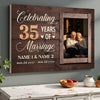 Personalized 35th Anniversary Canvas - Wedding Gift with Custom Photo Wall Art