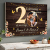 Personalized 20th Anniversary Canvas - Custom Photo Couple Wall Art
