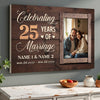 Personalized 25th Anniversary Canvas - Wedding Gift with Custom Photo Wall Art