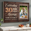 Personalized 30th Anniversary Canvas - Wedding Gift with Custom Photo Wall Art